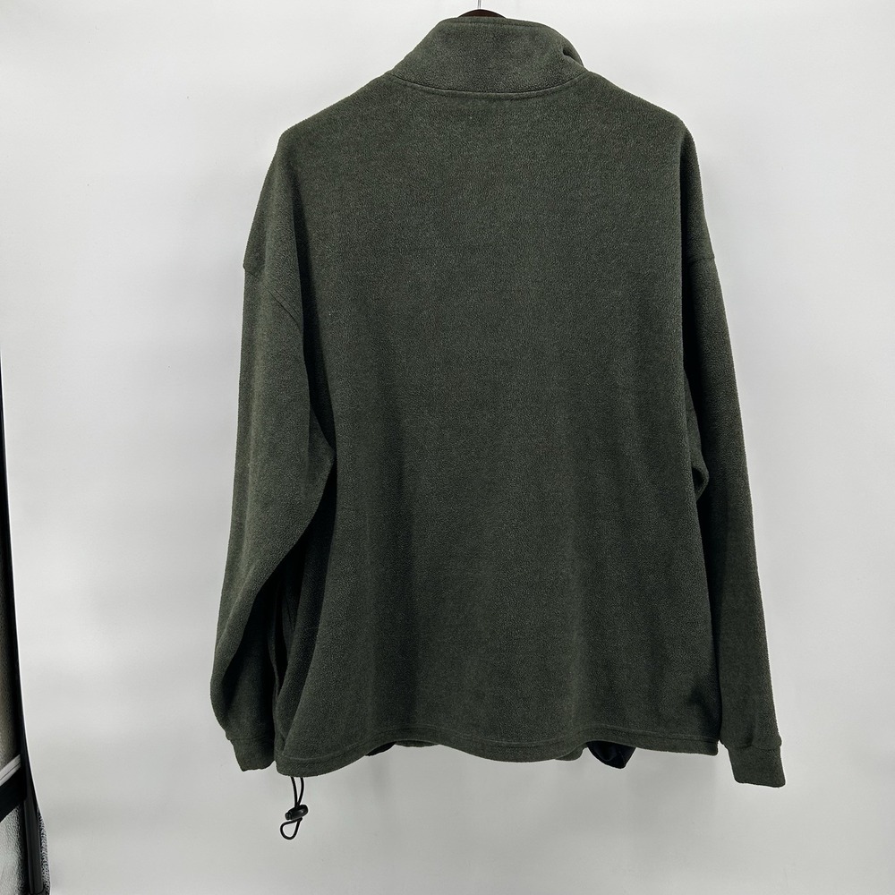 EMS Peak Performance Fleece Pullover Mens 2XL Olive 1/4 Snap Shacket Rugged VTG - Picture 9 of 11